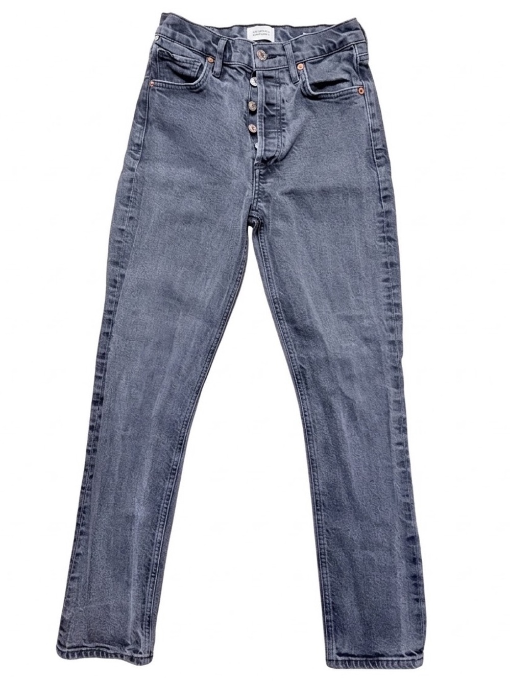 Citizens of Humanity Charlotte High Rise Straight Jeans Washed Black Grey Size24